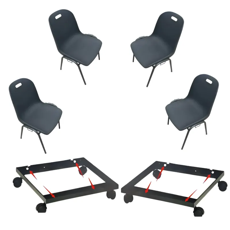 Lot de 2 chariots de transport + 30 chaises Emma